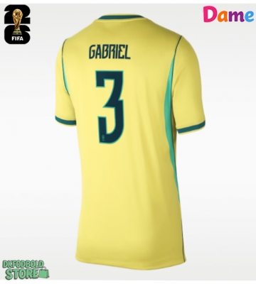 Brasilien Gabriel Magalhaes #3 Replika Hjemmebanetrøje Dame VM 2026 Kortærmet